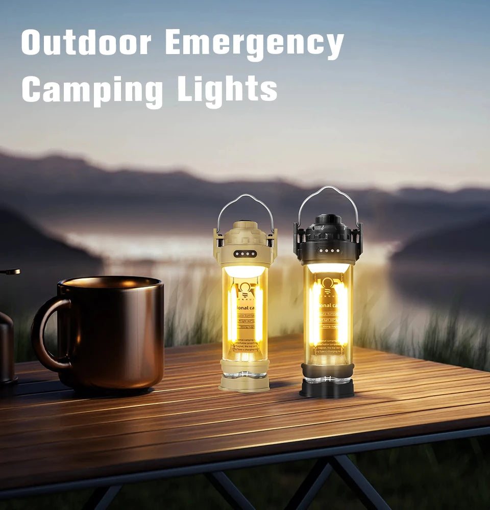 DOTWISE 3000mAh Retro Portable Camping Lantern – Waterproof Outdoor Tent Light